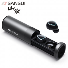 Sansui/山水TWS無線藍(lán)牙X7耳機(jī)運動入耳塞式蘋果迷你超小掛耳式跑步安卓手機(jī)開車可接聽電話防水